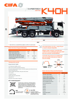 Autobetonpumpen CIFA K40H