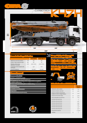 Autobetonpumpen CIFA K47H