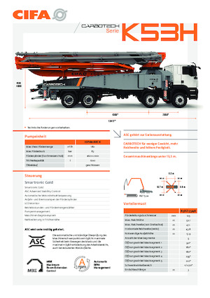 Autobetonpumpen CIFA K53H