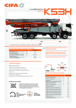 Autobetonpumpen CIFA K53H