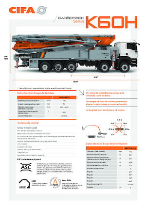 Autobetonpumpen CIFA K60H