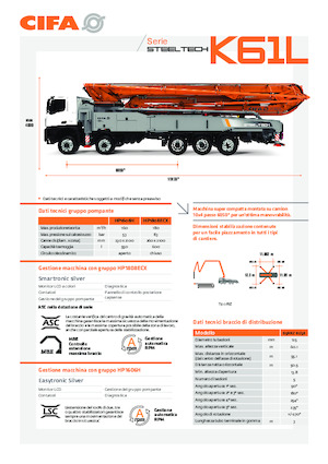 Autobetonpumpen CIFA K61L