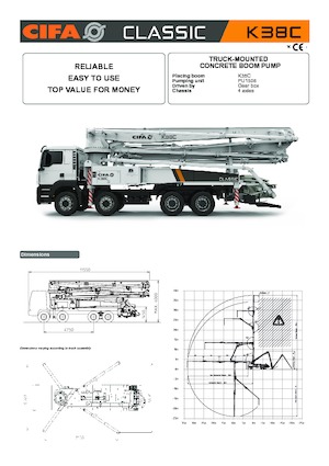 Autobetonpumpen CIFA K38C