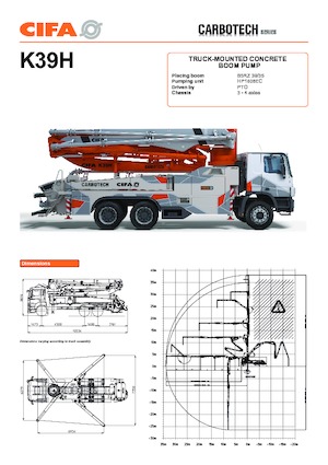 Autobetonpumpen CIFA K39H