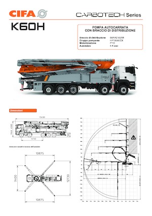 Autobetonpumpen CIFA K60H
