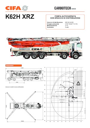 Autobetonpumpen CIFA K62H