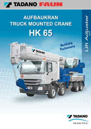 Tele-Aufbaukrane (LKW) Tadano HK 65