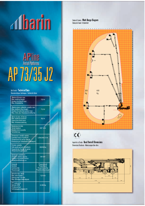 Anhänger-Gelenkarbeitsbühnen Barin AP 73/35 J2