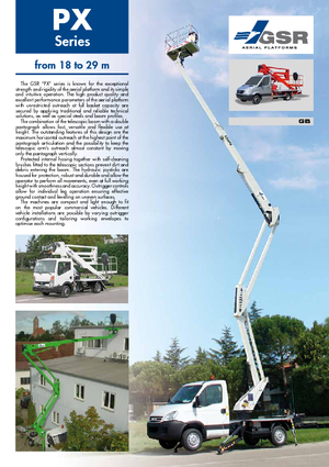 Anhänger-Gelenkarbeitsbühnen GSR E 180 PX Comfort