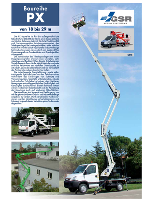 Anhänger-Gelenkarbeitsbühnen GSR E 180 PX Basic