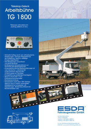Anhänger-Gelenkarbeitsbühnen Esda TG 1800