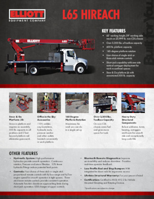 LKW-Teleskoparbeitsbühnen Elliott Equipment L65R HiReach