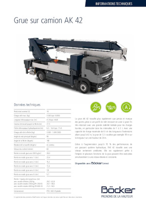 Tele-Aufbaukrane (LKW) Böcker AK 42