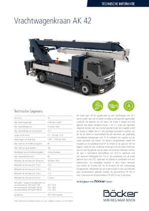 Tele-Aufbaukrane (LKW) Böcker AK 42