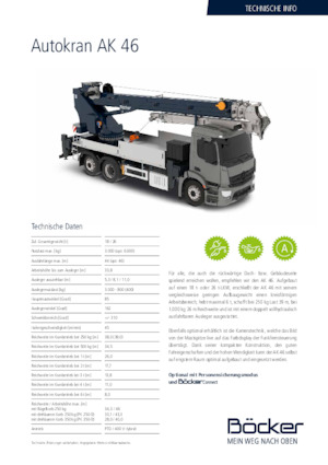 Tele-Aufbaukrane (LKW) Böcker AK 46