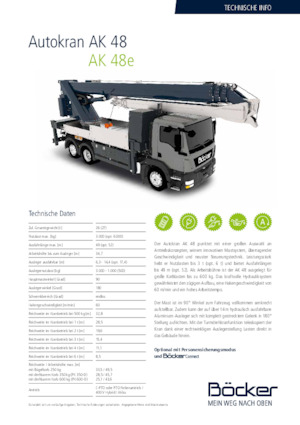 Tele-Aufbaukrane (LKW) Böcker AK 48