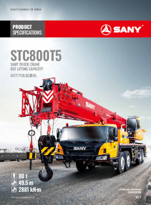 Tele-Aufbaukrane (LKW) Sany STC800T5