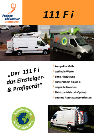 LKW-Teleskoparbeitsbühnen France Elévateur 111 F i