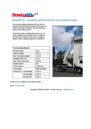 LKW-Teleskoparbeitsbühnen Nostolift 24