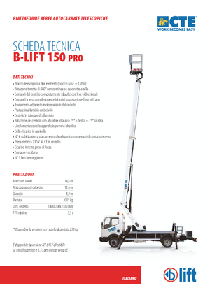 LKW-Teleskoparbeitsbühnen CTE B-Lift 150 Pro