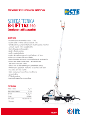 LKW-Teleskoparbeitsbühnen CTE B-Lift 162 Pro-H