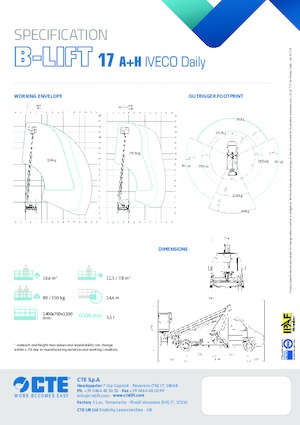 LKW-Teleskoparbeitsbühnen CTE B-LIFT 17 A+H