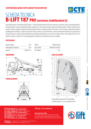 LKW-Teleskoparbeitsbühnen CTE B-Lift 187 Pro-A