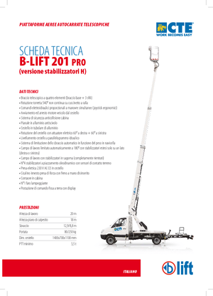 LKW-Teleskoparbeitsbühnen CTE B-Lift 201 Pro-H