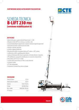 LKW-Teleskoparbeitsbühnen CTE B-Lift 230 Pro-A