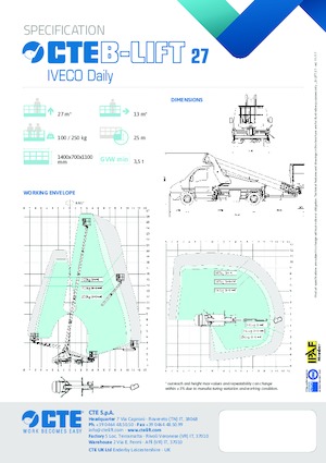 LKW-Teleskoparbeitsbühnen CTE B-Lift 27