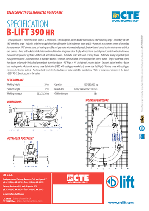 LKW-Teleskoparbeitsbühnen CTE B-Lift 390 HR