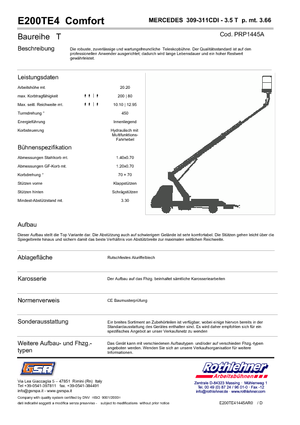 LKW-Teleskoparbeitsbühnen GSR E200T E4 Comfort