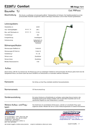 LKW-Teleskoparbeitsbühnen GSR E228TJ Comfort