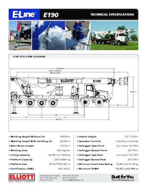 LKW-Teleskoparbeitsbühnen Elliott Equipment E190 E-Line