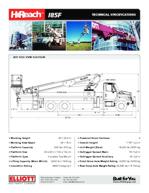 LKW-Teleskoparbeitsbühnen Elliott Equipment I85F HiReach