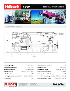LKW-Teleskoparbeitsbühnen Elliott Equipment L55R HiReach 