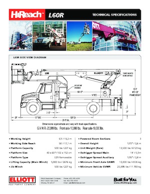 LKW-Teleskoparbeitsbühnen Elliott Equipment L60R HiReach 