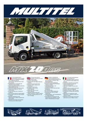 Anhänger-Gelenkarbeitsbühnen Multitel MX 200 DS