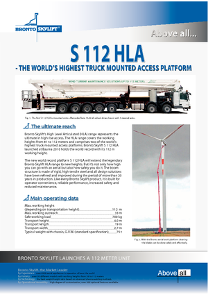 LKW-Teleskoparbeitsbühnen Bronto Skylift S 112 HLA