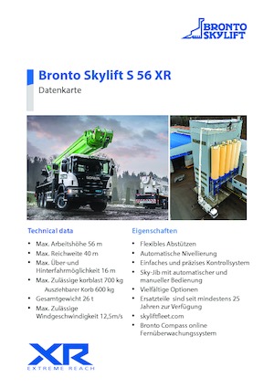 LKW-Teleskoparbeitsbühnen Bronto Skylift S 56 XR
