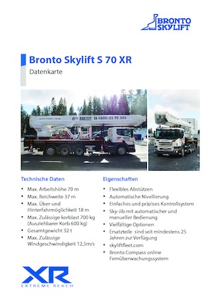 LKW-Teleskoparbeitsbühnen Bronto Skylift S 70 XR