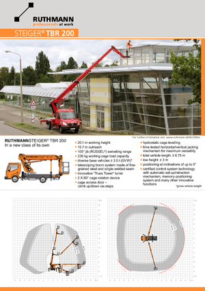 LKW-Teleskoparbeitsbühnen Ruthmann TBR 200