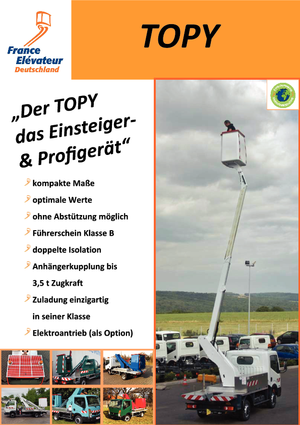 LKW-Teleskoparbeitsbühnen France Elévateur Topy 12.1