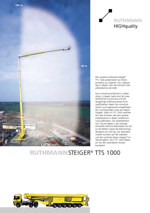 LKW-Teleskoparbeitsbühnen Ruthmann TTS 1000