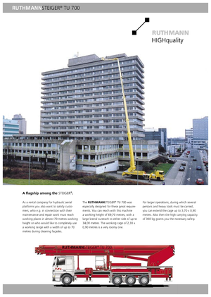 LKW-Teleskoparbeitsbühnen Ruthmann TU 700