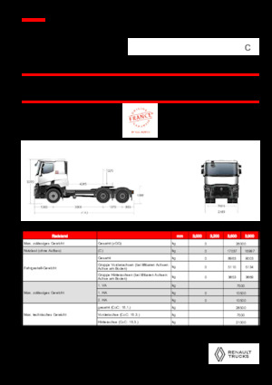 Sattelzugmaschinen/SZM Renault C T6X4 11L E6