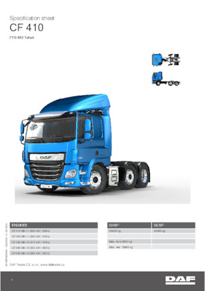 Sattelzugmaschinen/SZM DAF CF 410 FTG