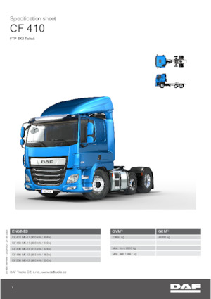 Sattelzugmaschinen/SZM DAF CF 480 FTP