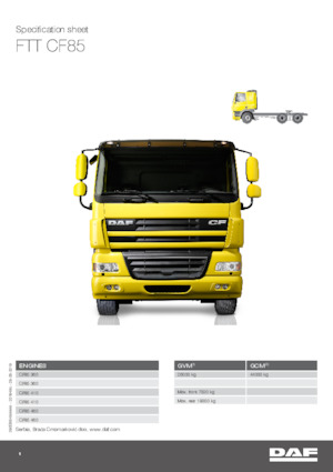 Sattelzugmaschinen/SZM DAF CF 85.460 FTT
