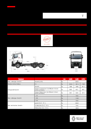 Sattelzugmaschinen/SZM Renault T T6X2 LOW 11L E6